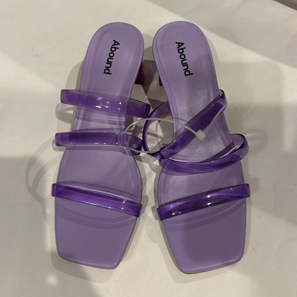 Abound NWT Clear Strappy Sandals with acrylic Heels - Picture 5 of 7